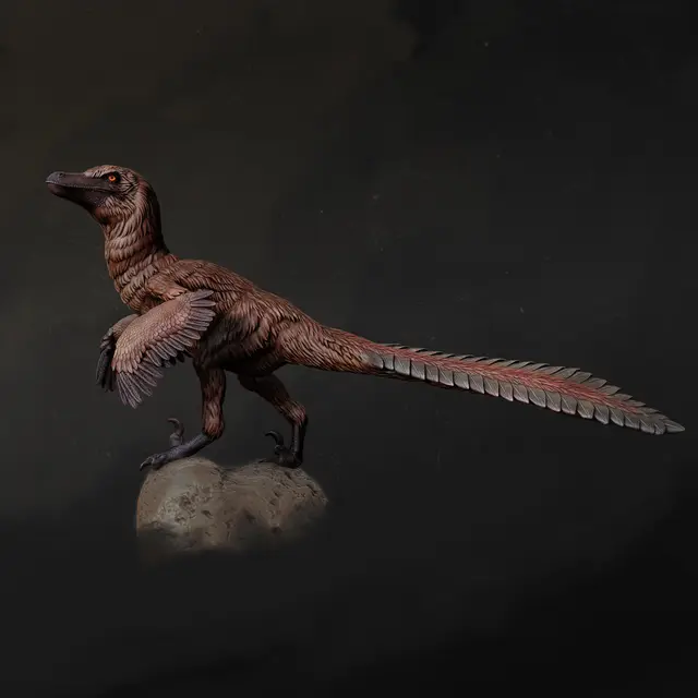 Velociraptor looking 1-20 scale pre-supported dinosaur FREE model — modelo 3D