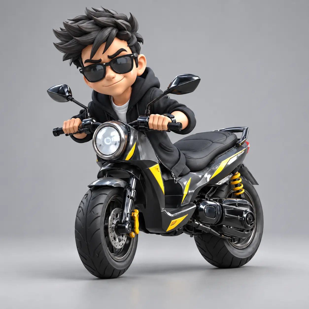 Stylish Cartoon Rider — modelo 3D