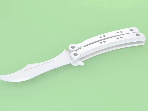 Butterfly knife very good for tricks — modelo 3D