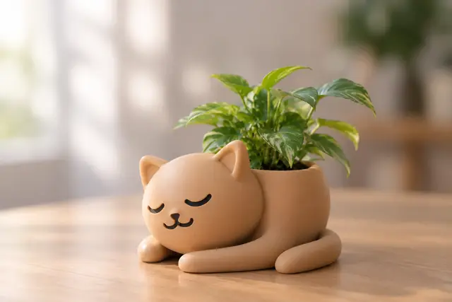 Sleeping Cat Plante — modelo 3D