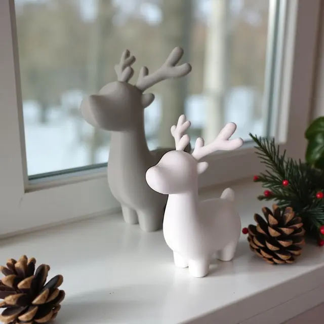 Cute minimalist Christmas reindeer decoration — modelo 3D