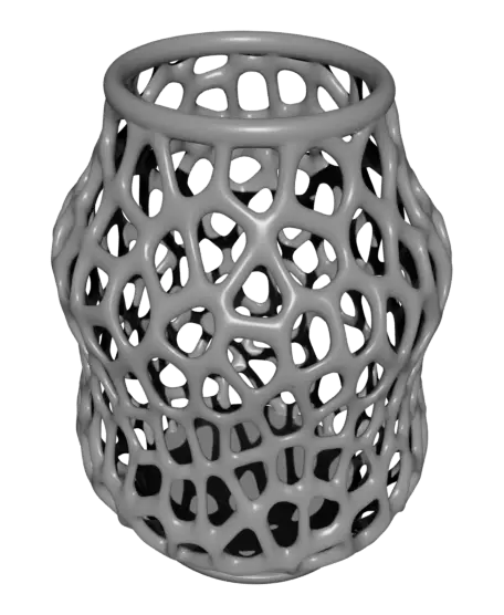 Organic Voronoi Cellular Lattice Vase — modelo 3D