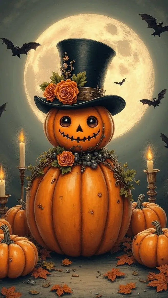 Pumpkin Halloween Snowman — modelo 3D