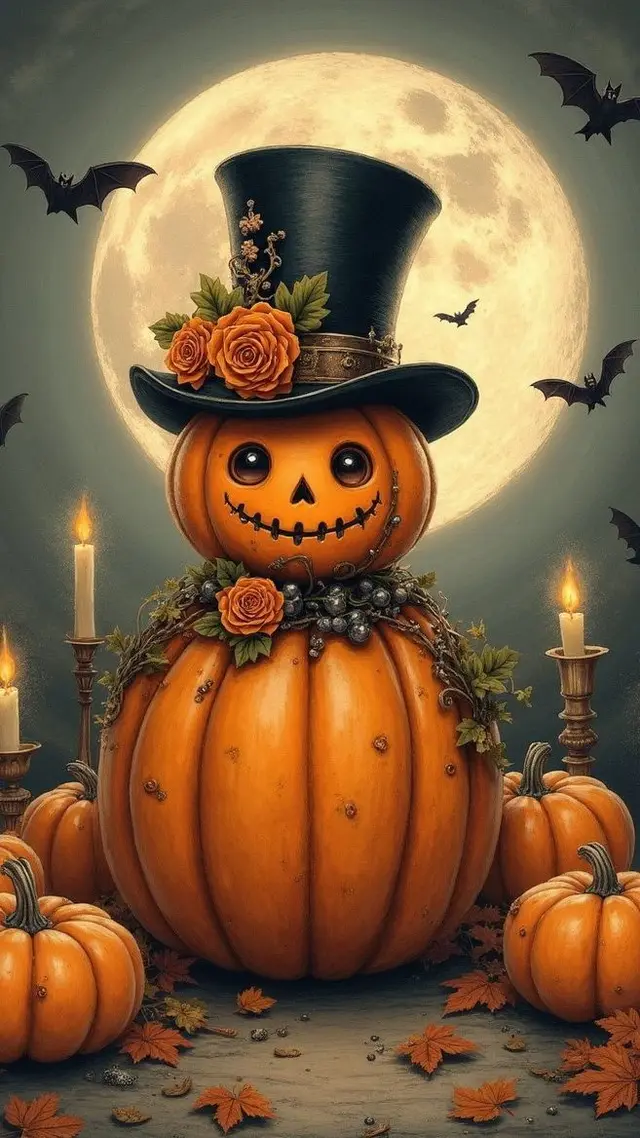 Pumpkin Halloween Snowman — modelo 3D