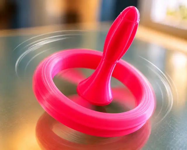 Spinning Top with Screw-In Tip — modelo 3D