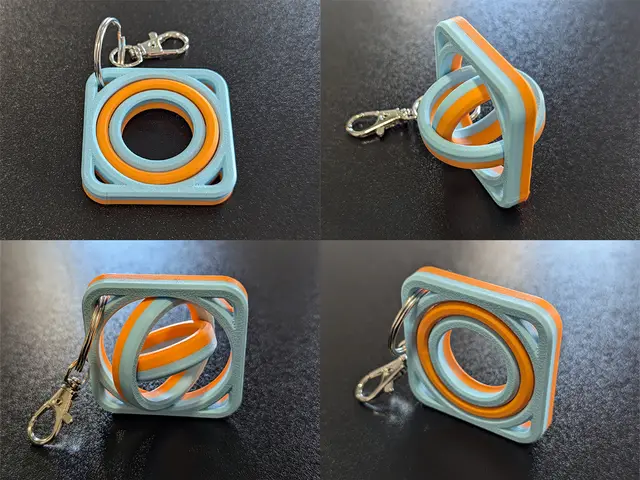 Square Gyro Fidget 4 Sizes — modelo 3D