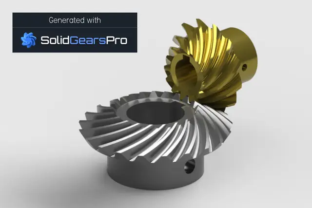 Spiral Bevel Gear Set — modelo 3D
