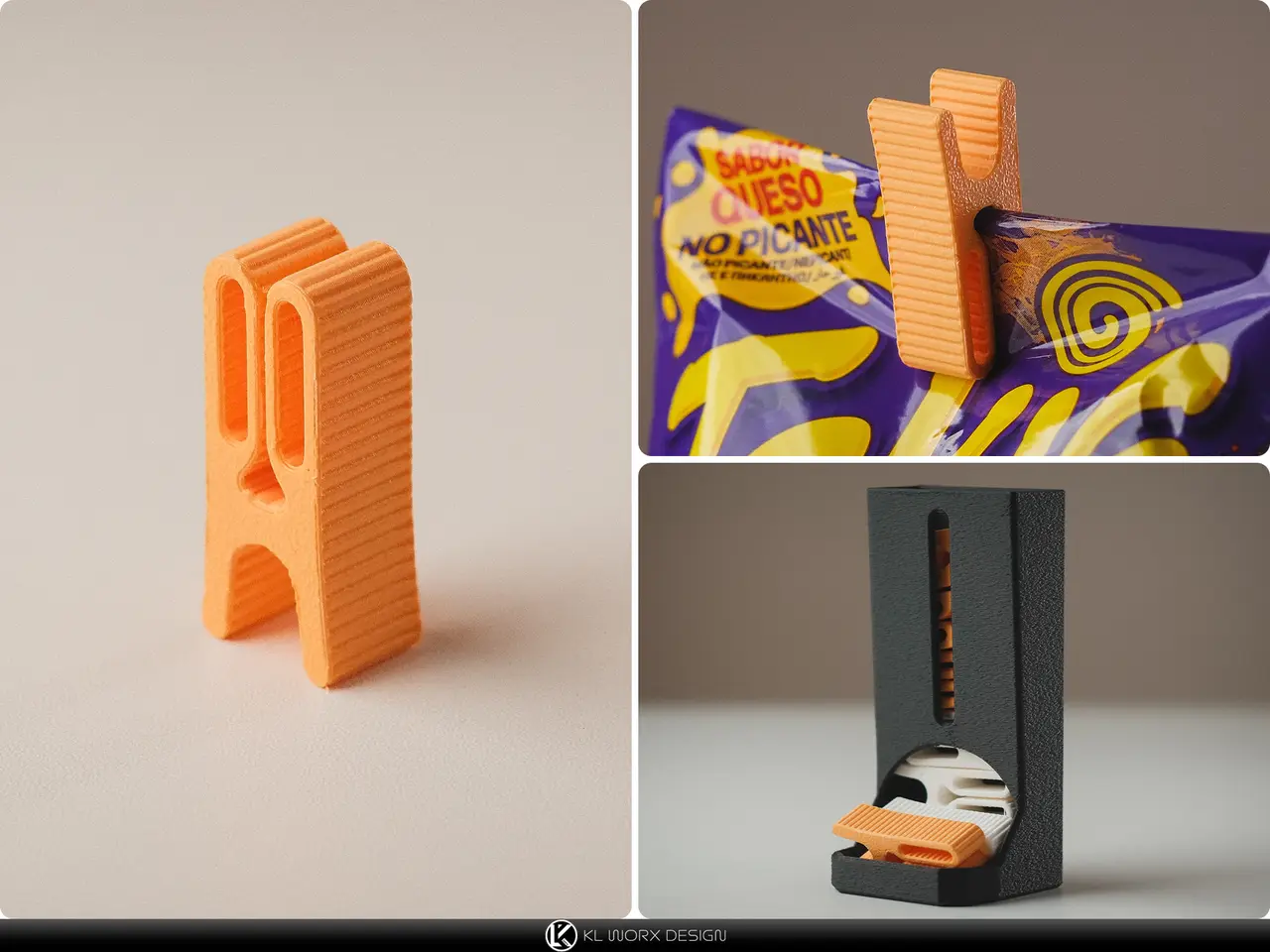 Mini Bag Clips with Holder — modelo 3D