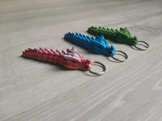 bone dragon keychain — modelo 3D