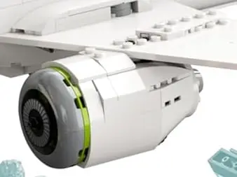 LEGO AirplaneTurbine (to be driven by e-engine), turbine cover, airplane roof cover — modelo 3D