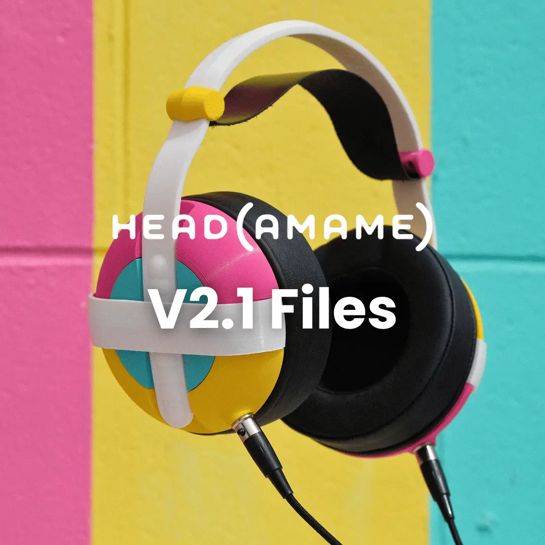 head(amame) V2.1 - 3D Printable Hi-Fi Headphones — modelo 3D