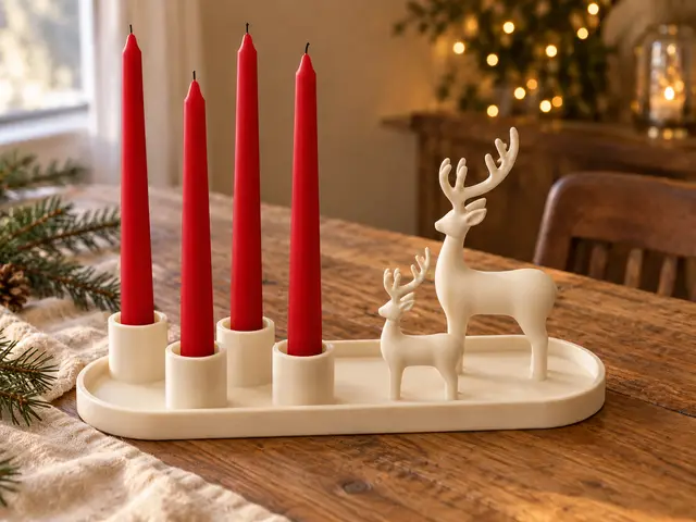 Nordic Deer Candle Holder — Christmas Centerpiece — modelo 3D
