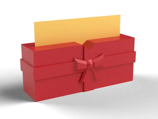 Christmas Gift Card Holder - Present Box with Bow for Gift Cards or Cash, No Supports (OpenSCAD) — modelo 3D