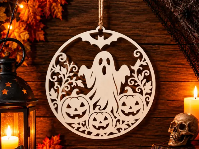 Ghost Halloween Hanging Ornament — modelo 3D