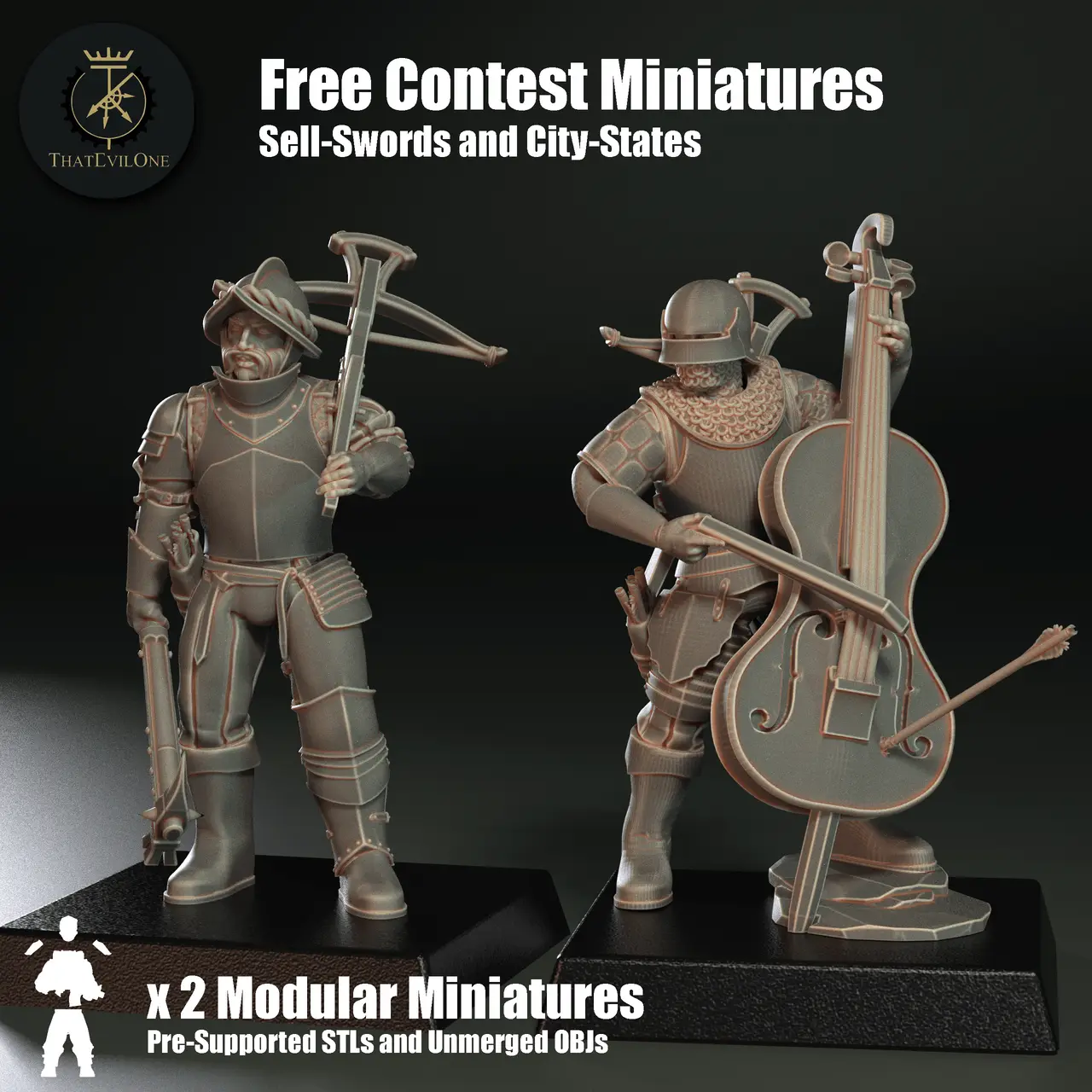 Sell-Sword and City-States - Free Contest Minis — modelo 3D