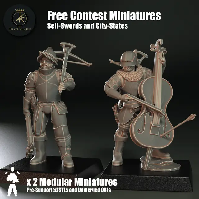 Sell-Sword and City-States - Free Contest Minis — modelo 3D