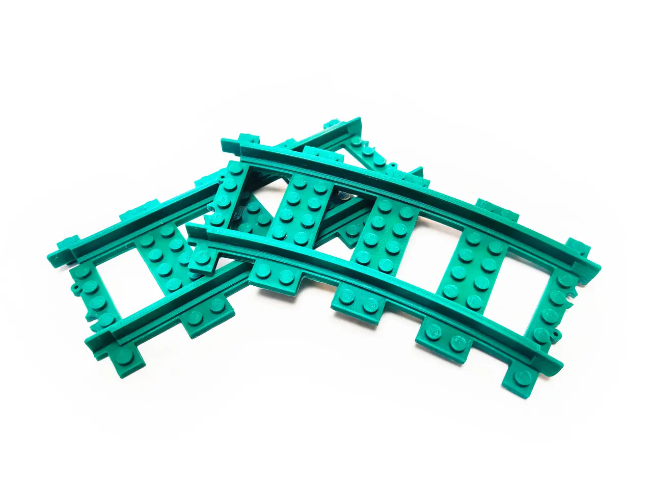All LEGO like train track rail in L-Gauge — modelo 3D