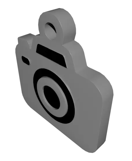 3D Printed Camera Shaped Keychain — modelo 3D