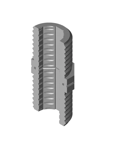 20 mm Big Thread, Push-fit Flat Head, Folded-Bolt — modelo 3D