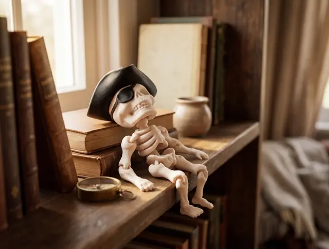 Articulated Pirate Skeleton Mini Figure — modelo 3D