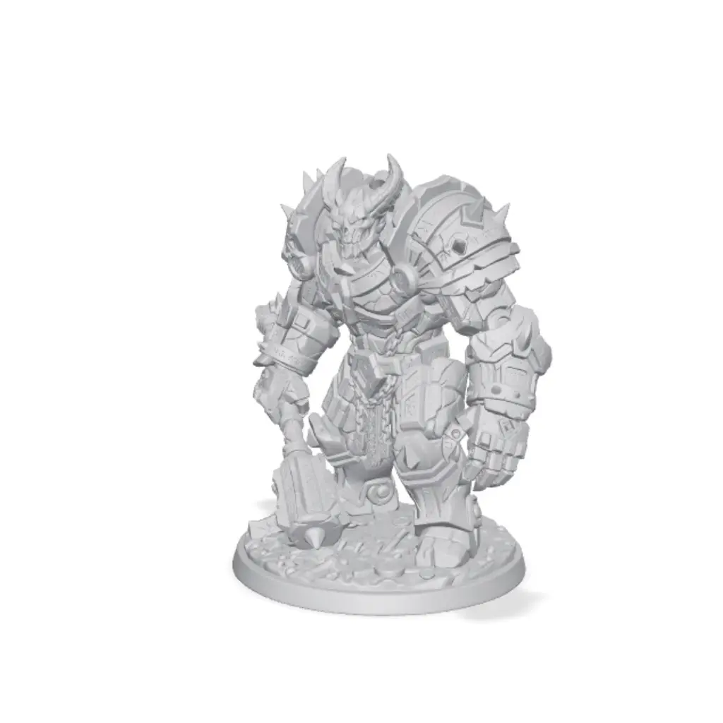 1000+ Minis, Free Kickstarter Sample, Demonlord Battle Construct Miniature — modelo 3D