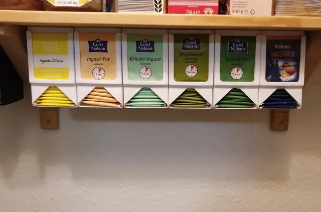 Tea Dispenser (top-mounted) Tea Bag Storage Holder slidable Box Tee Spender — modelo 3D