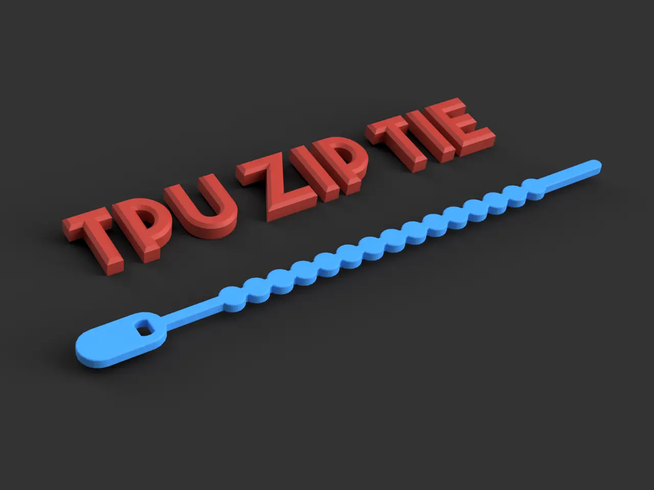 TPU / Flex Cable Zip Tie — modelo 3D