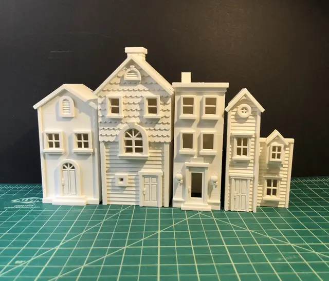 Christmas Row Houses — modelo 3D
