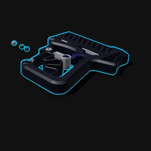 bb gun+ bb ball — modelo 3D