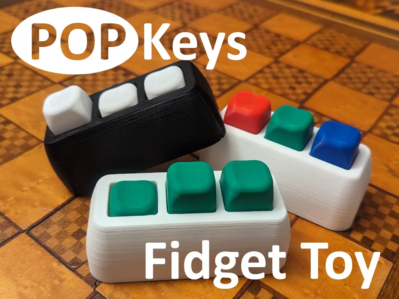PopKeys - The Triple Toggle Fidget Toy — modelo 3D