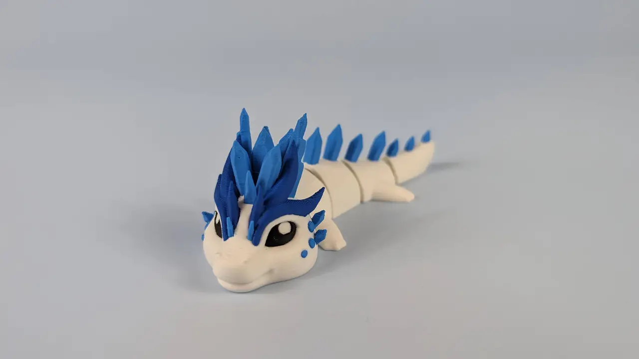 Ice Dragon - Articulated Figure Keychain — modelo 3D