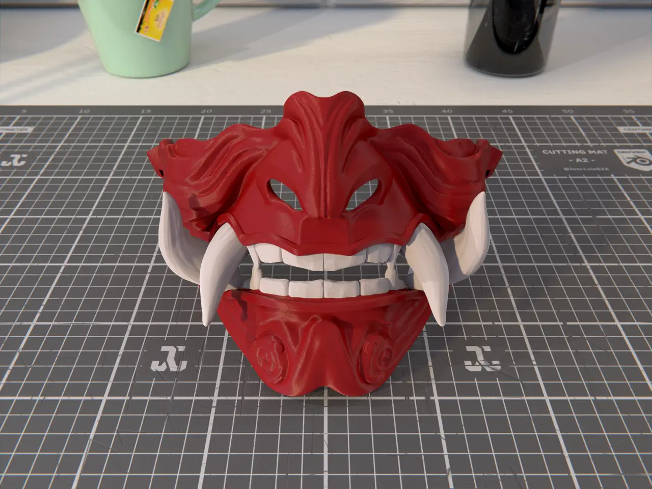 Oni Mask (Samurai Mask) #3 — modelo 3D