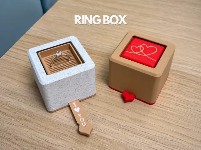 Ring Box | Pull-to-Open Mechanism | Gift Box — modelo 3D