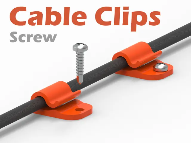 Cable Clips Collection - Screw - 4 Variations ( Parametric ) — modelo 3D
