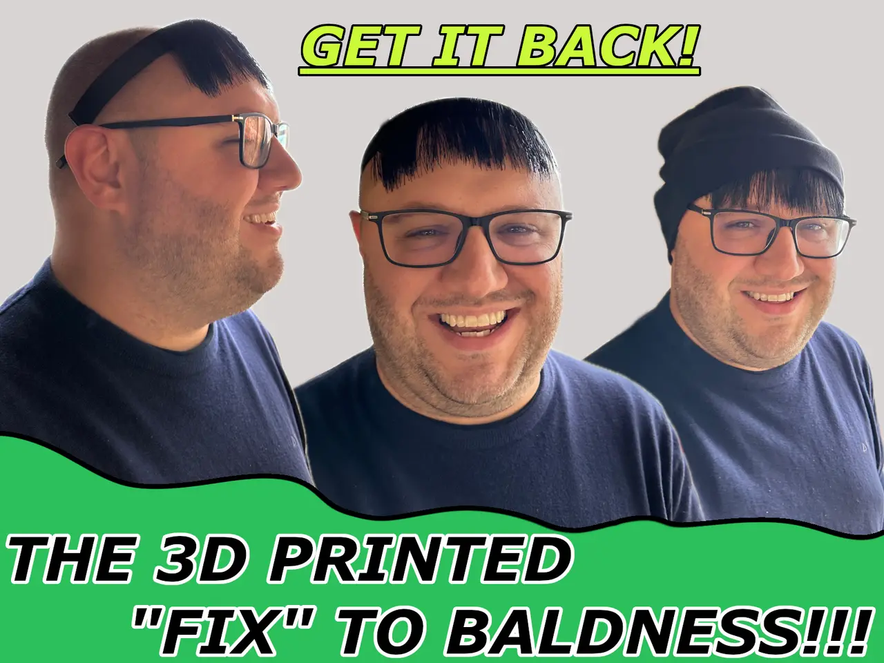 A Baldness Solution - Headband! — modelo 3D