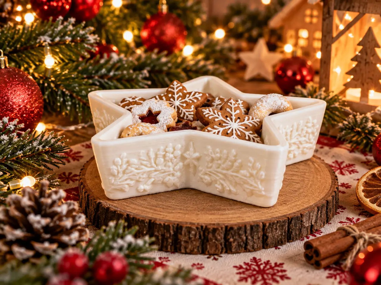 Christmas Star Cookie Bowl – Festive Candy — modelo 3D