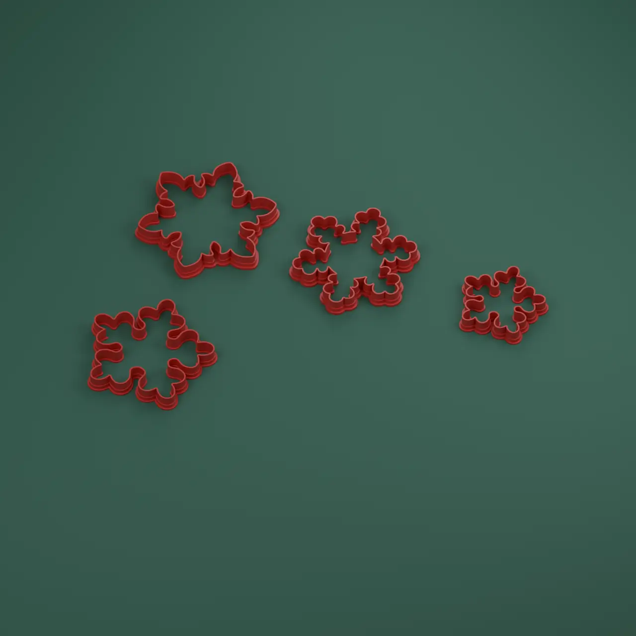 Curled Snowflake Cookie Cutter — modelo 3D