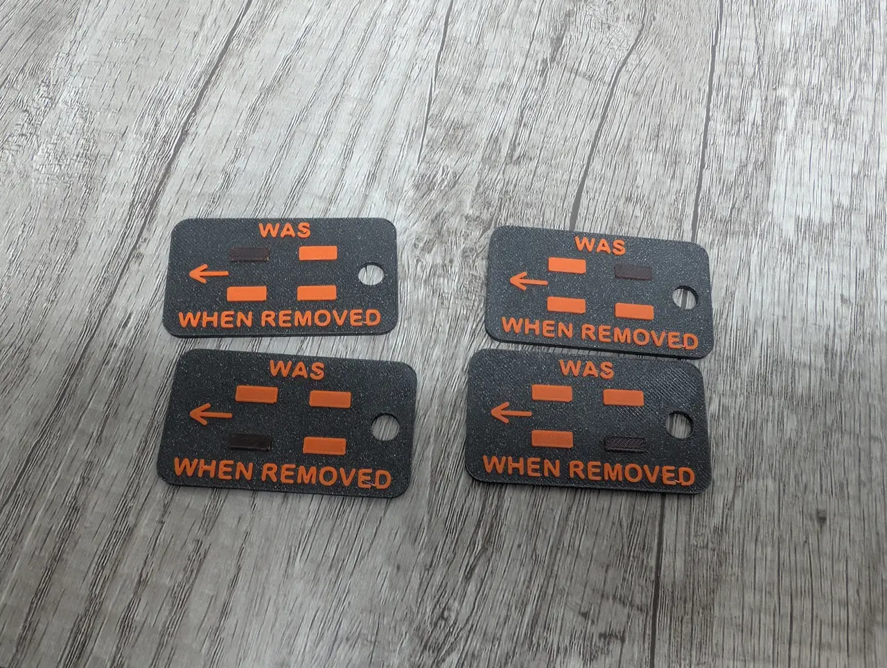 Tire rotation label — modelo 3D