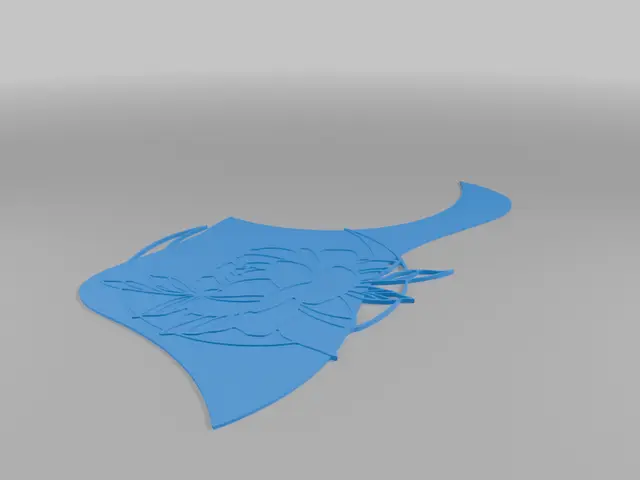 Guitar Plate with roses — modelo 3D