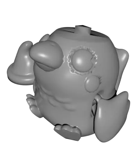 Flexi Raven Keychain (Single Color) — modelo 3D