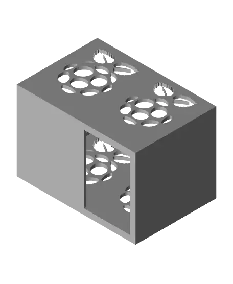 Wall mount box for Raspberry pi with external hard drive — modelo 3D