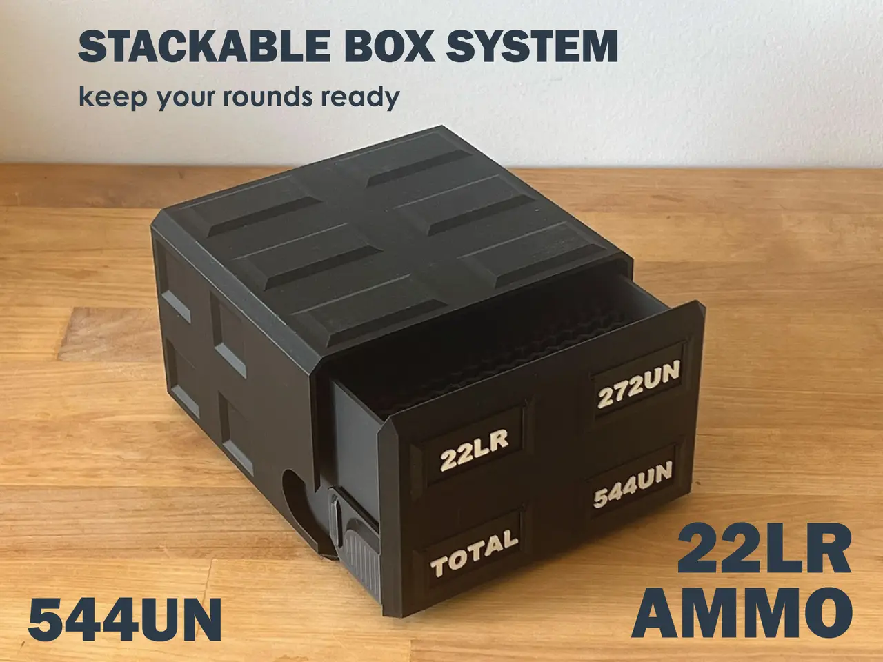 Stackable Ammo Box Double Tall 22LR — modelo 3D