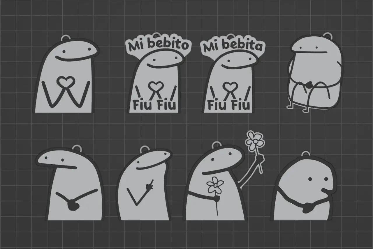 Flork Deformito Key Ring Package — modelo 3D