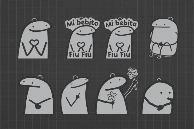 Flork Deformito Key Ring Package — modelo 3D