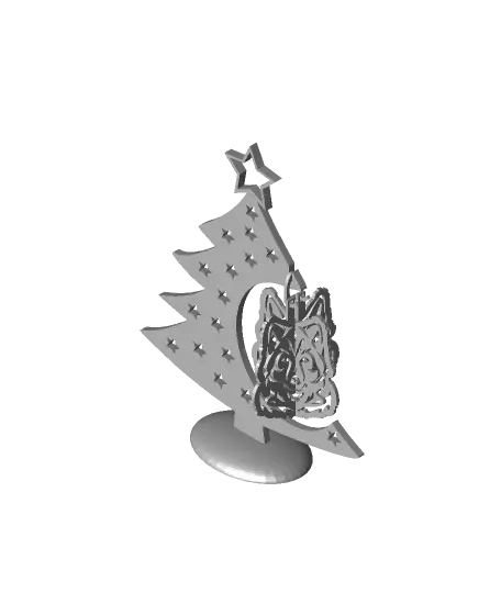 Dog Wolf Christmas Bauble — modelo 3D