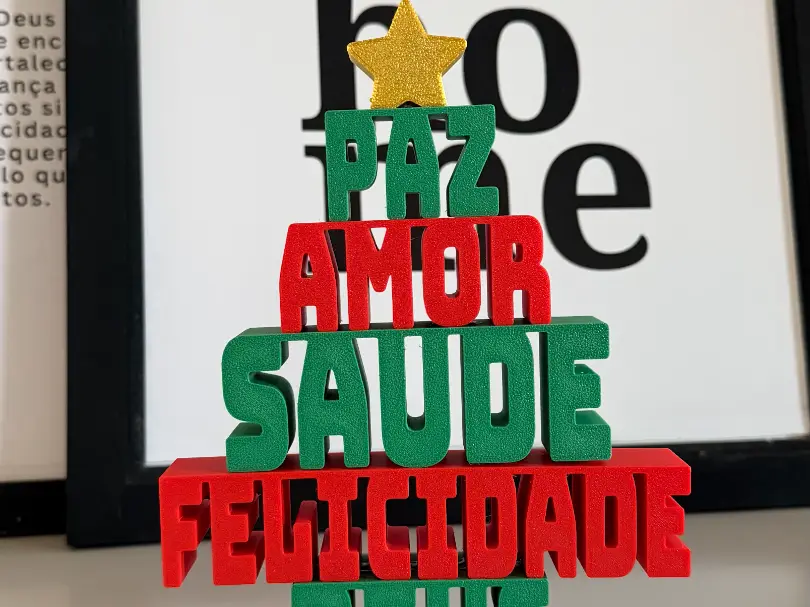 arvore de natal com nome — modelo 3D