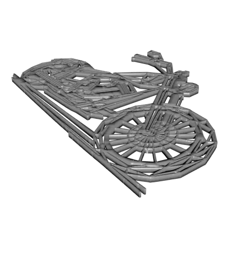 Geometric Chopper motorcycle - model 1 — modelo 3D
