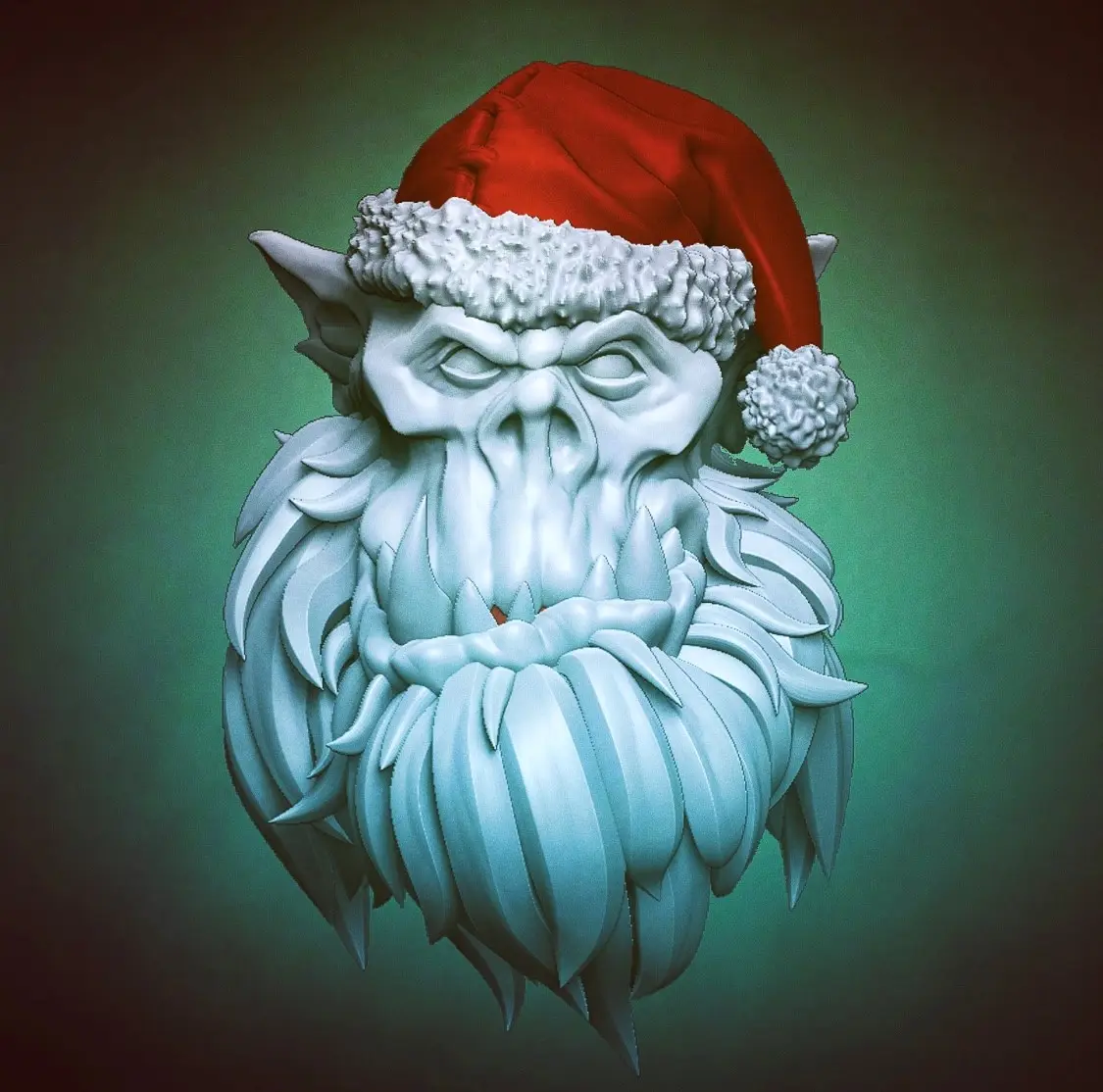 MrModulork's Free Santa Clorc Head — modelo 3D
