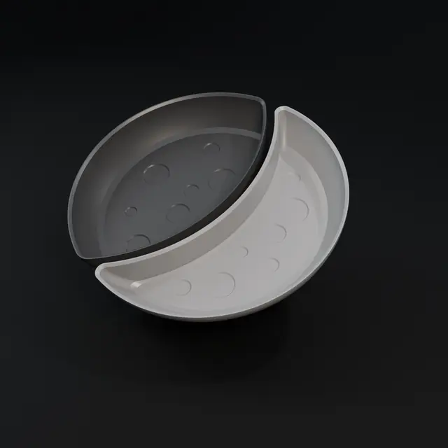 Moon-shaped trays (100 mm) — modelo 3D