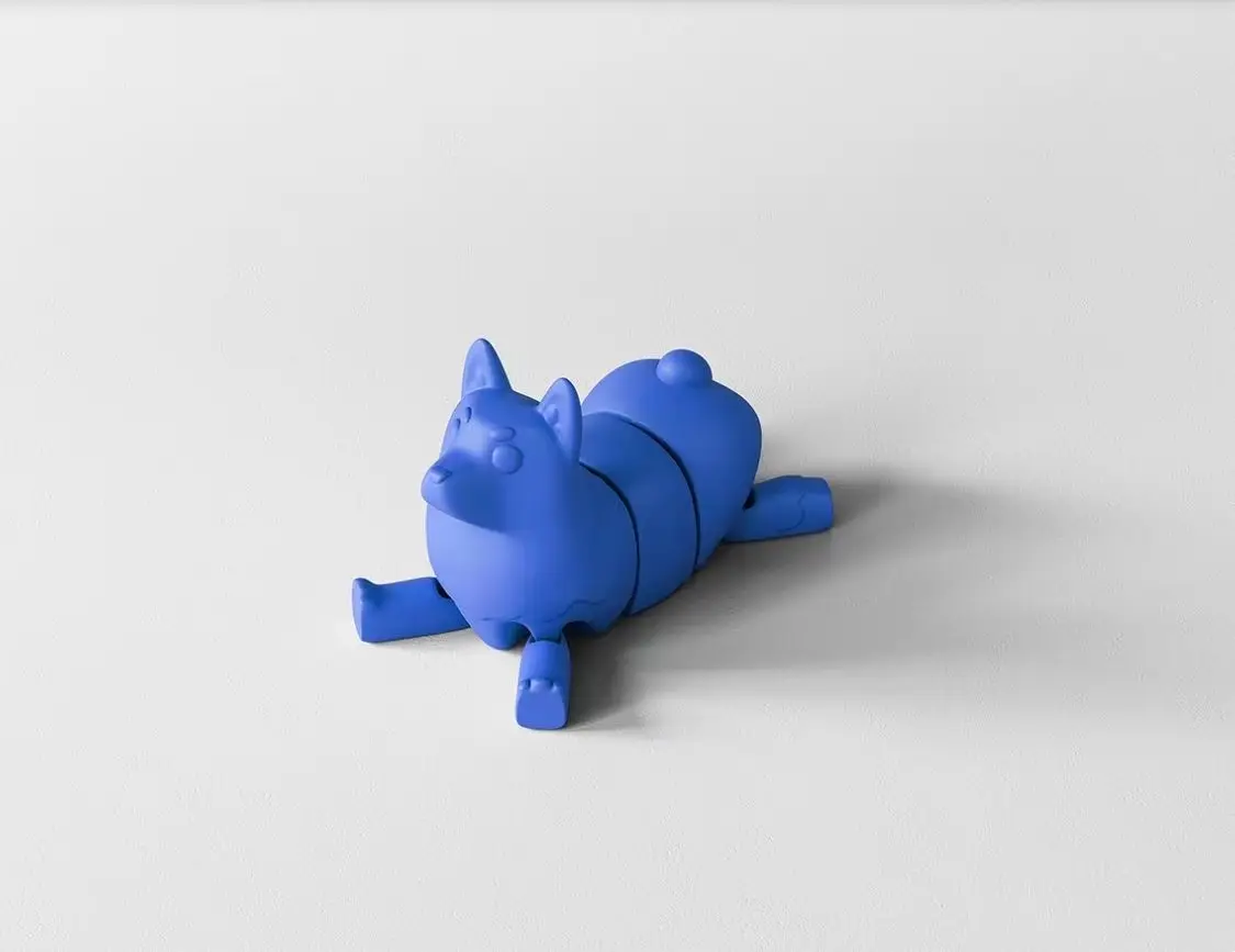FLEXI CORGI ARTICULATED DOG — modelo 3D